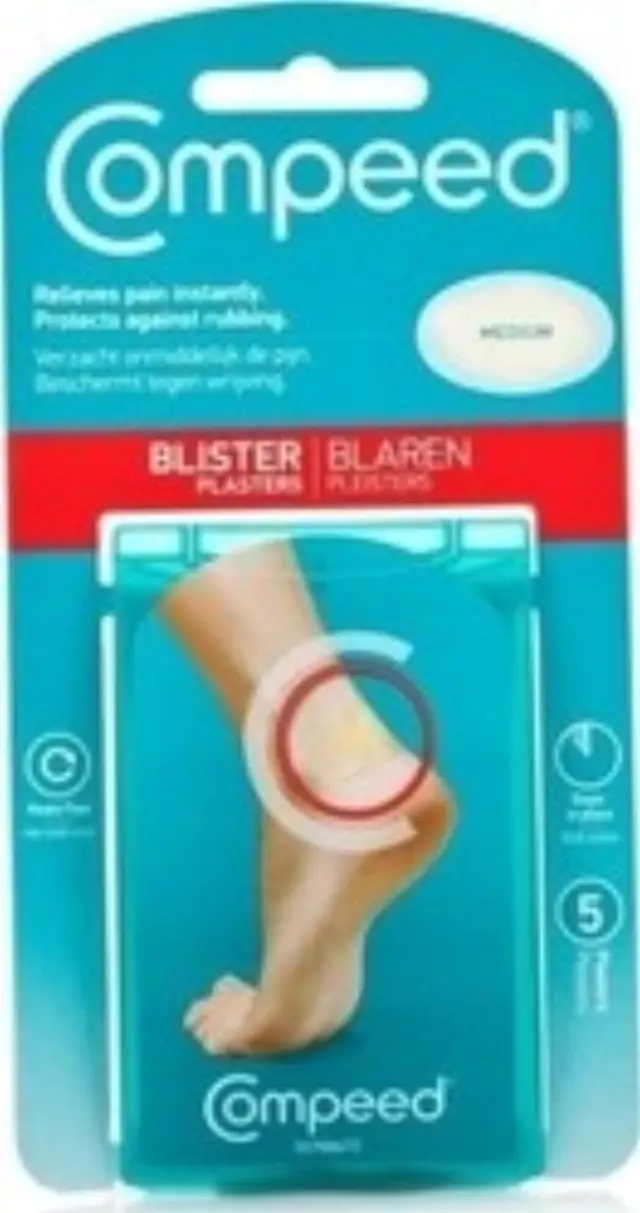 COMPEED Blister Extreme Medium / Μεσαία Επιθέματα Για Έντονες Φουσκάλες Στο Πίσω Μέρος Του Ποδιού (5 Τεμάχια)