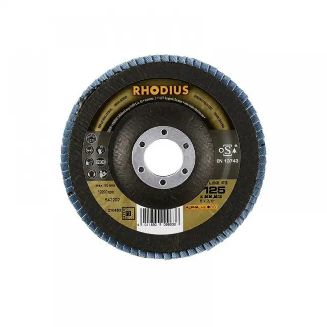 Rhodius LSZ-F3 - Δίσκος Λείανσης Μετάλλου Inox 115mm Νο 60