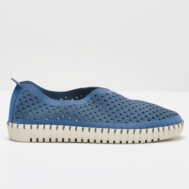 Comodissima Μοκασίνια-Loafers Γυναικείο δέρμα Nubuck Μπλέ COM/OPORTUNIO L/REGATA