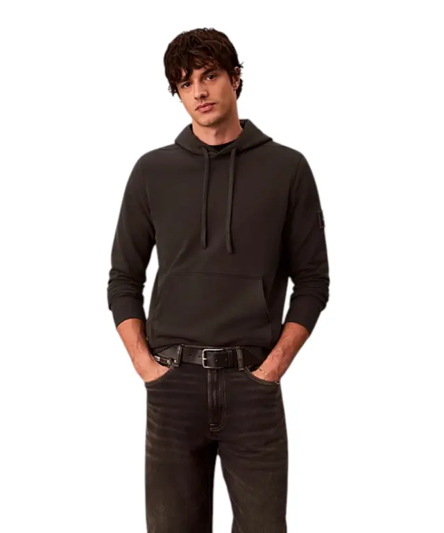 Calvin Klein - Ανδρικό Μακρυμάνικο Φούτερ 350terry Badge Hoodie LV04RJ201G-8MN Μαύρο