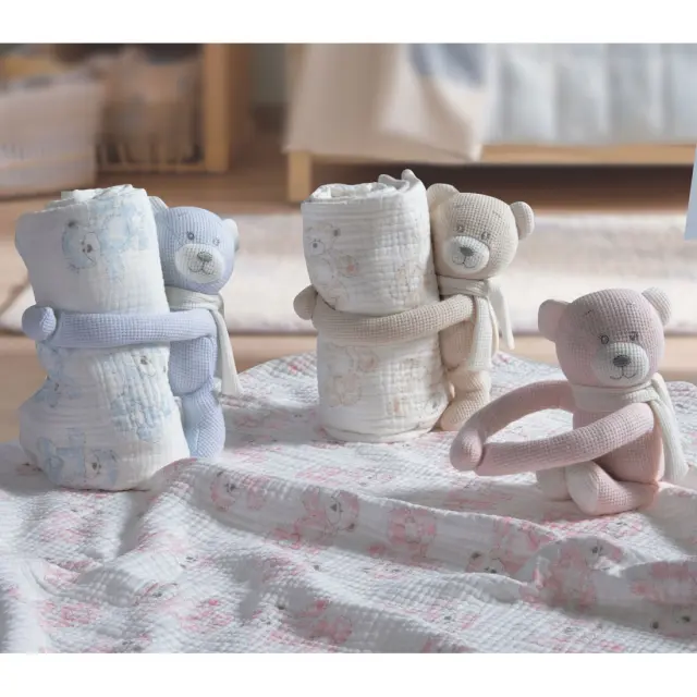 Nef-Nef Teddy κουβερτάκι αγκαλιάς με αρκουδάκι 75x100cm 039827-1 3