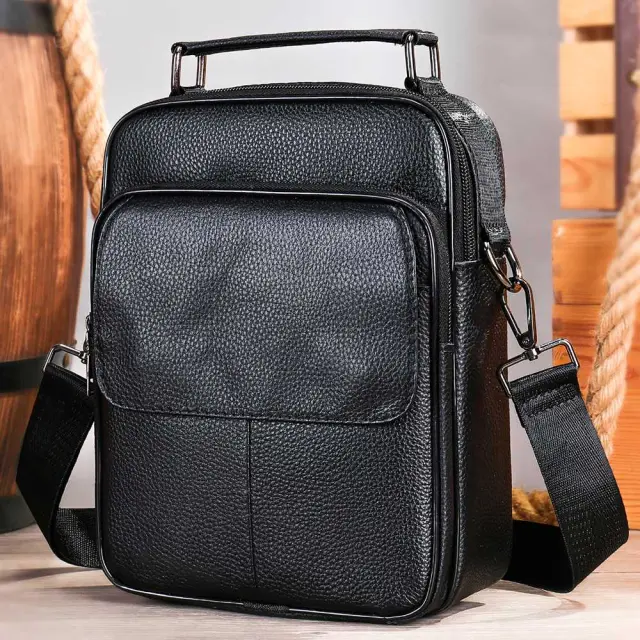 Τσαντάκι Ώμου Ανδρικό από Γνήσιο Δέρμα Cardinal 6102 black - One Size 3