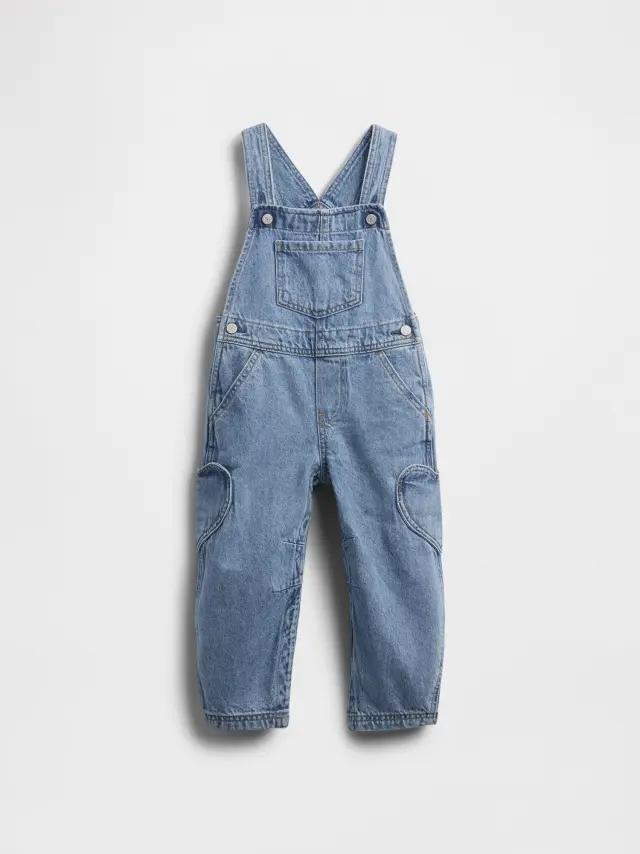 Βρεφική & Νηπιακή Σαλοπέτα Horseshoe με Τσέπη Καρδιά Medium wash blue