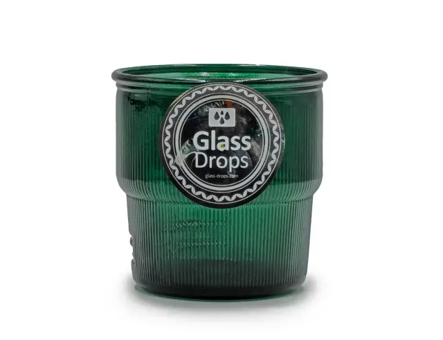 Ποτήρι Glass Drops Ribbed (2415DB734) Από ανακυκλωμένο γυαλί, Χωρητικότητας 300ml, Διαστάσεων Ø 9 x Υ 9 cm, Albahaca 2415DB734 3