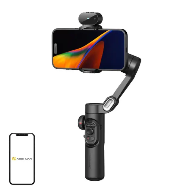 Aochuan Xe Gimbal Κινητού με Σταθεροποιητή 3 Αξόνων και 3.5 ώρες λειτουργίας Μαύρο