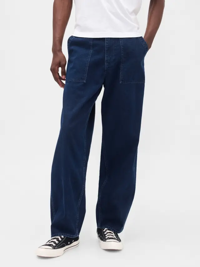 Canvas Baggy Παντελόνι DARK INDIGO