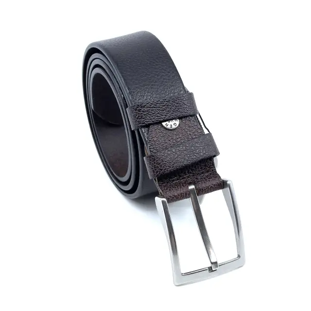 Καφέ Δερμάτινη Ζώνη Full Grain 4 cm 2