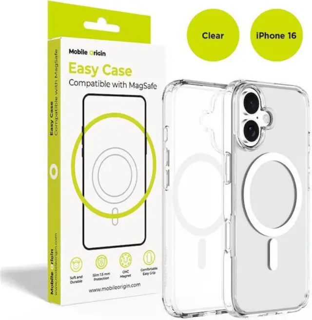 Mobile Origin Hybrid MagSafe Case, clear - iPhone 16