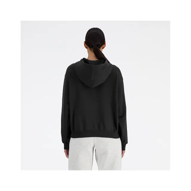 New Balance French Terry Logo Hoodie (WT41504-Black) - Μαύρο 3