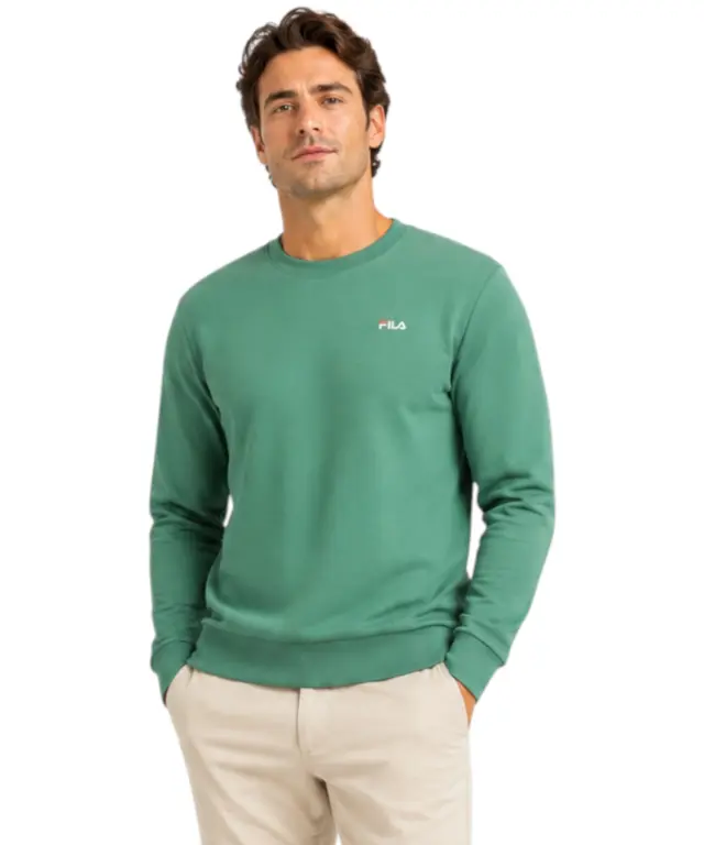 Fila- Ανδρικό Μακρυμάνικο Φούτερ Leverano FAM0876-60105 Πράσινο