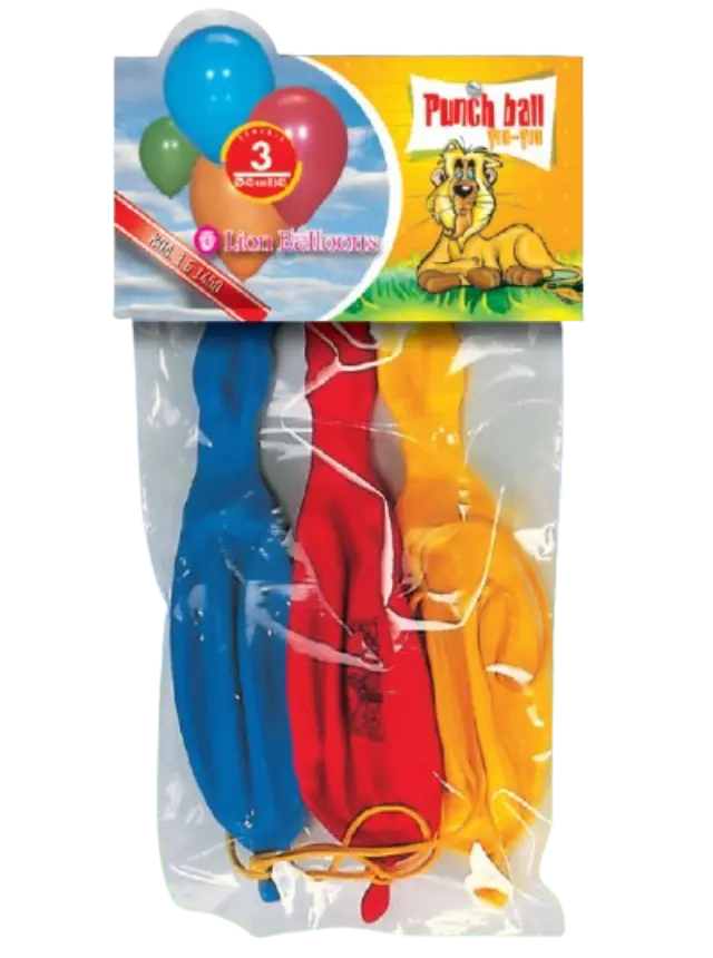 Μπαλόνια Γιο Γιο 57εκ Punch Ball / 3 τμχ