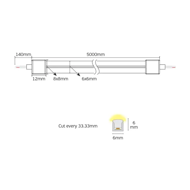 Keiso 24/2110W/C/180/6 ταινία Neoflex 10W/m IP67 4000K Άσπρο 3