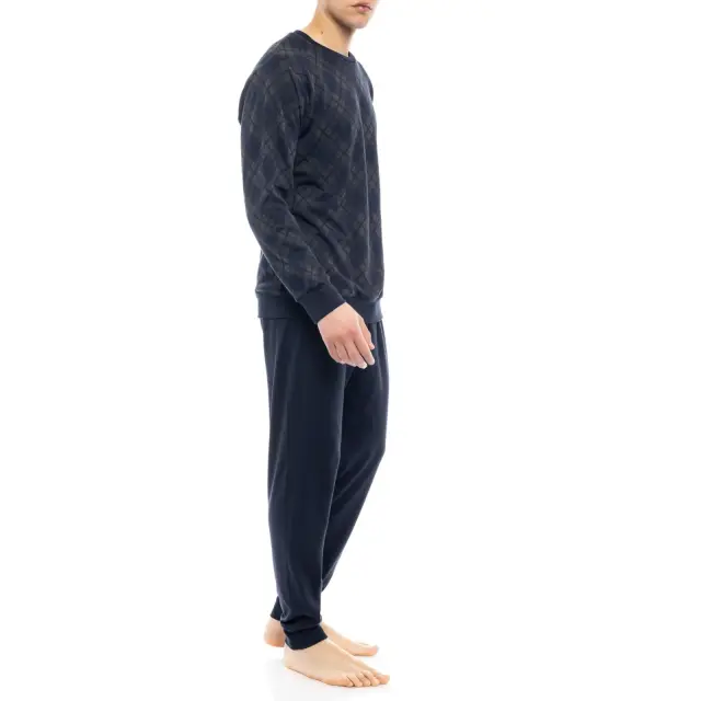Ανδρική πιτζάμα Homewear Grey Blue Jaquard W-M655 Ulisse 2
