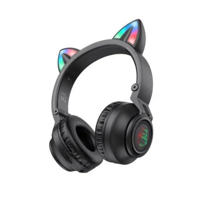 Ασύρματα Ακουστικά Κεφαλής Borofone BO18 Cat Ear Μαύρο N68301