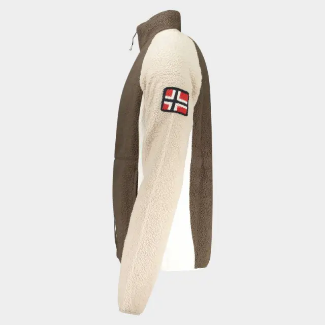 Norway Nautical School - Ανδρική Ζακέτα Φούτερ Fleece 859503-FALCON Καφέ - 3XL 3
