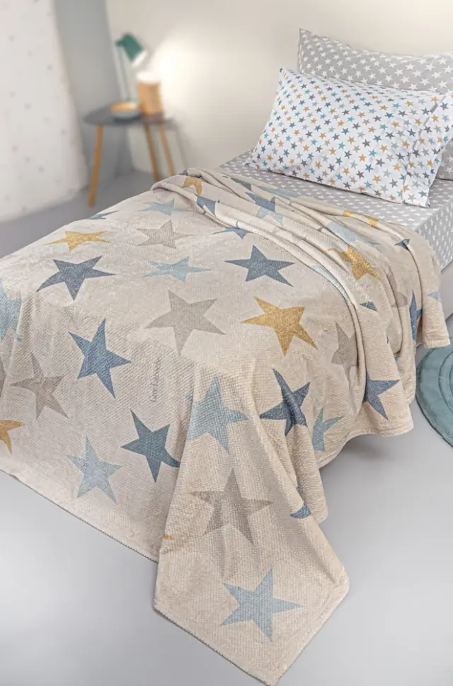 FLEECE ΚΟΥΒΕΡΤΑ ΜΟΝΗ ULTRA SOFT COSMOS NATURAL 160X220