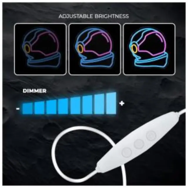 Neon Plexi Forever Light FPNE22 ASTRONAUT (USB, On/Off & Dimmer) Πολύχρωμο N68173 3