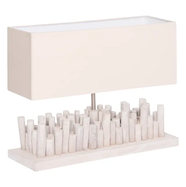 Επιτραπέζιο φωτιστικό Twiggy Driftwood & καπέλο σε λευκό 50,5x16,5x40 εκ.