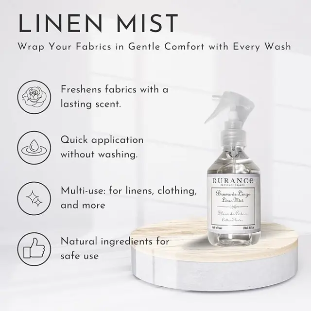 Durance Linen Mist Cotton Flower Σπρέι για υφάσματα με βαμβακερό άρωμα λουλουδιών 250ml 3