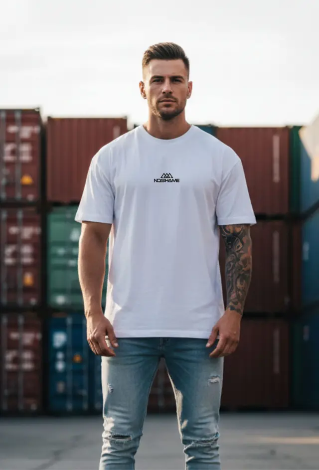 T-shirt Noshame® Oversized Λευκό με τύπωμα - 142612 - XXL 2
