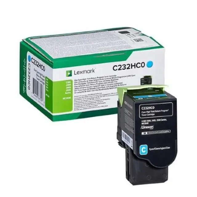 LEXMARK C/MC 2325/2425/2535/2640 TONER CYAN HC 2.3K (C232HC0) (LEXC232HC0)