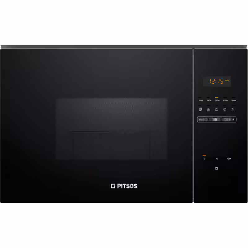 Pitsos PG30W75X2 Εντοιχιζόμενος Φούρνος Μικροκυμάτων 25Lt 900W με Grill & HydroPure Μαύρος