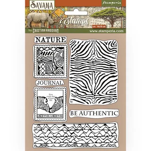 Σφραγίδα HD 14x18cm Stamperia, Zebra Texture
