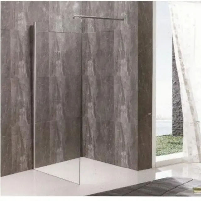 90-1604 PANEL ΤΖΑΜΙ ΔΙΑ/ΝΕΣ 90*195h/8mm ME ΜΠΡΑΤΣΟ ST/ST 70-120 cm GLORIA