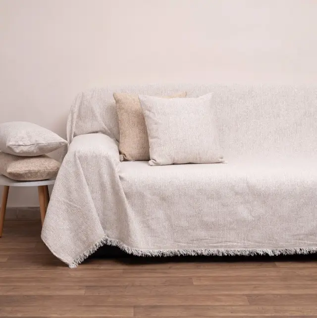 Ριχτάρι Πολυθρόνας 180x180 Viopros 2217 Ζαχαρί 100% Chenille
