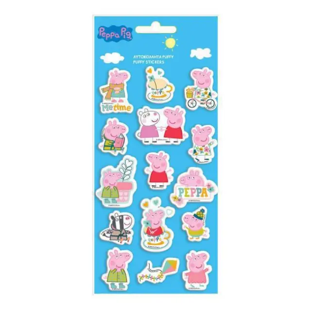 Diakakis Αυτοκόλλητα Puffy Peppa Pig (000482764)