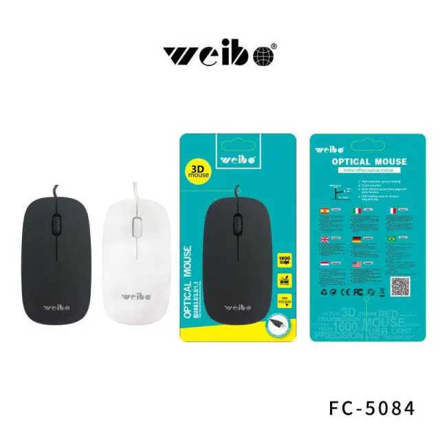 Ενσύρματο ποντίκι - FC-5084 - Weibo - 655846 - Black 2