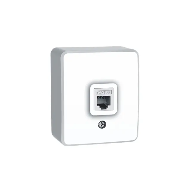 MURATA ΠΡΙΖΑ ΔΙΚΤΥΟΥ ΕΠΙΤΟΙΧΗ 1XRJ45 CAT6 UTP ΛΕΥΚΗ IP20 / 1000223201