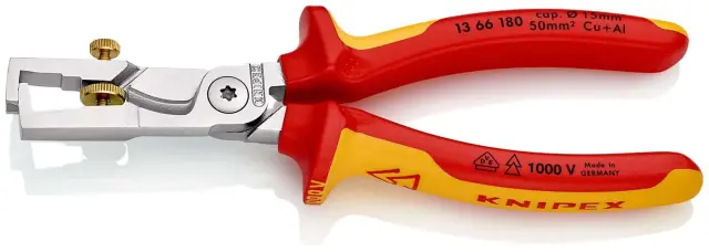 Knipex 1366180 - Γδάρτης καλωδίων με κόφτη μόνωση 1000V Νο180mm