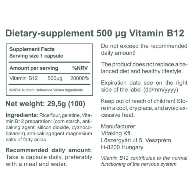Vitaking Vitamin B-12 500 mcg 3