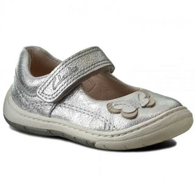 CLARKS SOFTLY WOW SILVER