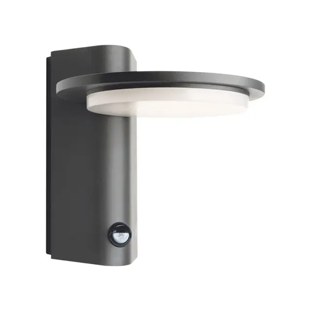 LED SMD WALL SENSOR LUMINAIRE 7W 440LM 145° 230V AC 3.000K DARK GREY CRI80 IP54 30.000HRS / LG8205GPIR