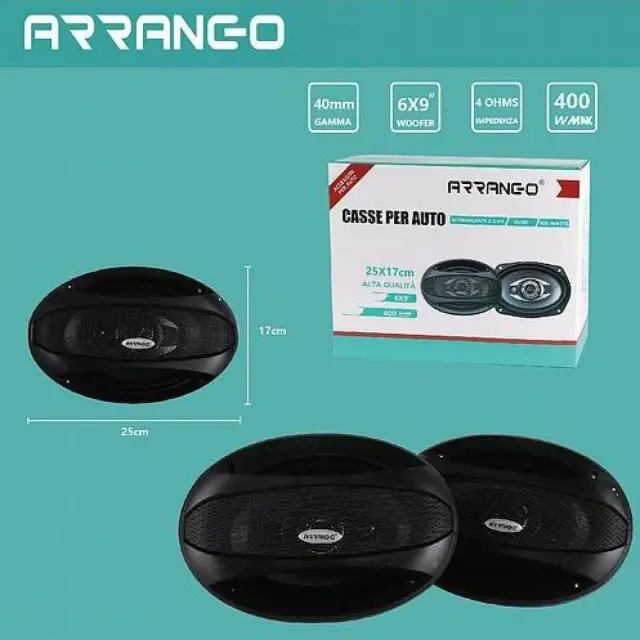 Σετ Ηχεία Αυτοκινήτου Arrango 6x9" (2 Δρόμων) 2