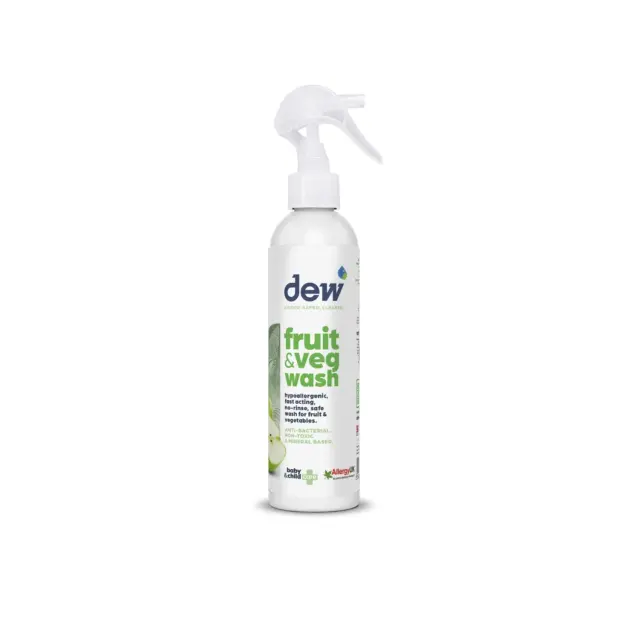 Dew Fruit & Veg Wash, Απολυμαντικό Καθαριστικό Spray Φρούτων και Λαχανικών Χωρίς Τοξικά Χημικά 250ml