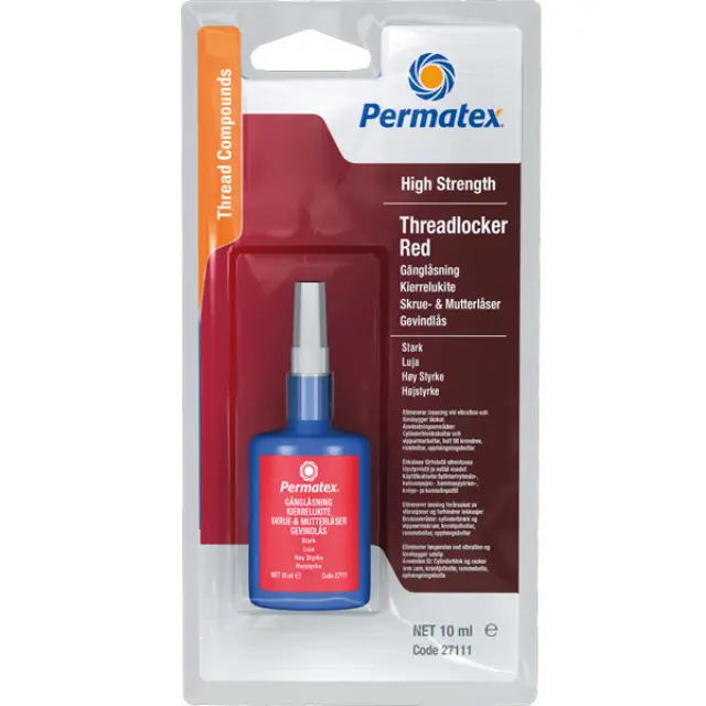 Permatex 27112 Κόλλα Σπειρωμάτων Υψηλής Θερμοκρασίας Κόκκινη 10ml