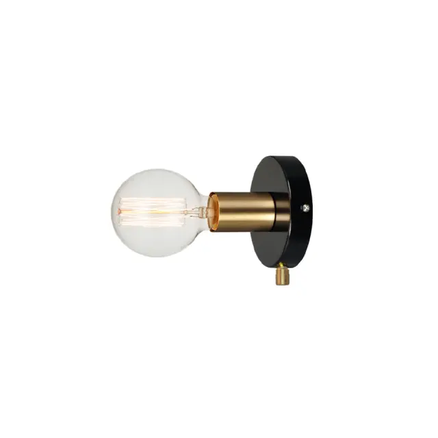 AcaLight Offer NETTO ΦΩΤΙΣΤΙΚΟ ΕΠΙΤΟΙΧΟ ΓΥΑΛΙΣΤΟ ΜΑΥΡΟ ΜΕΤΑΛΛΙΚΟ ΣΥΜΒΑΤΙΚΟ 1ΧΕ27 Φ120Χ85mm
