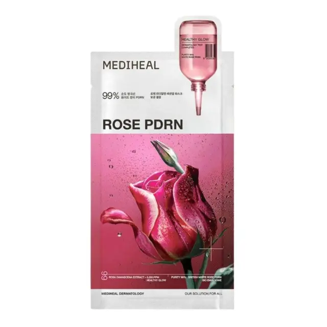 Mediheal Rose PDRN Essensial Sheet Face Mask, Υφασμάτινη Μάσκα Προσώπου με Εκχύλισμα Τριαντάφυλλου 24ml