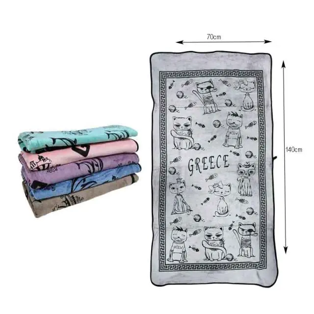 Πετσέτα θαλάσσης Greece Με Γάτες 140x70cm - Beach towel 054126 3