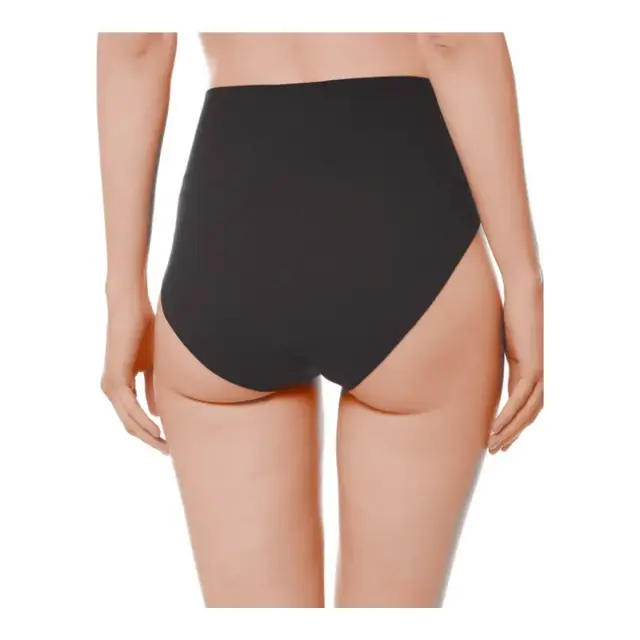 Ysabel Mora Γυναικείο Slip Ψηλόμεσο Maxi Laser Cut, Χρώμα Μαύρο 2