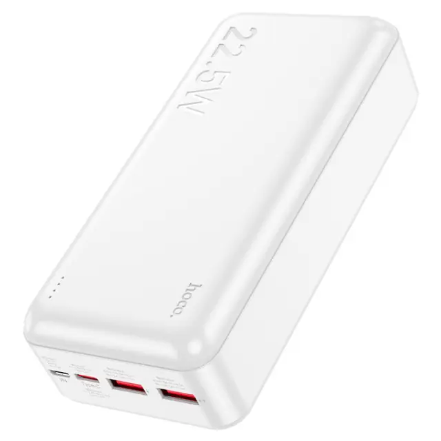 Hoco Power Bank 30000mAh με Θύρες USB-A, USB-C Power Delivery Άσπρο J101B 2