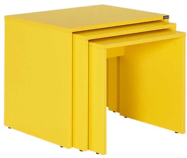 Σετ τραπεζάκια SHP-103-HH κίτρινο 55x47x40cm