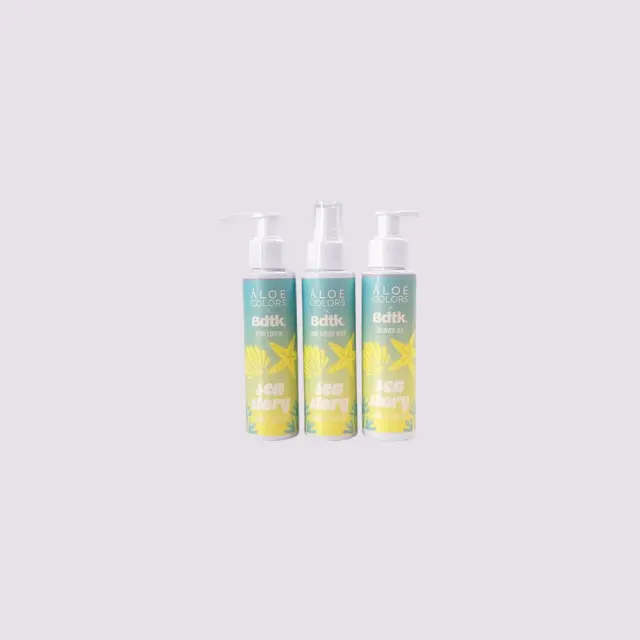 ALOE COLORS X BDTK SEA STORY BAG : Hair & Body Mist 100mL - Body Lotion 100mL & Shower Gel 100mL 3