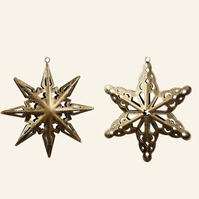 Beauty Home ΜΕΤΑΛΛΙΚΟ ΣΤΟΛΙΔΙ ΑΣΤΕΡΙ 22 x 12 CM Α 2