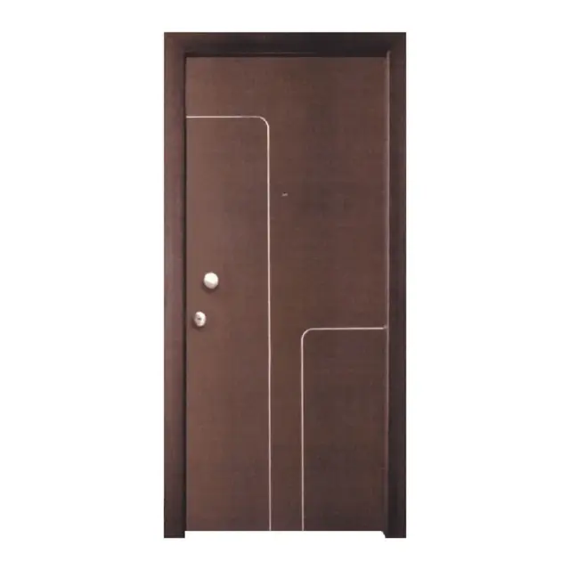 Θωρακισμένη πόρτα με επένδυση Laminate ΚΠ 119 Κατασκευαστική