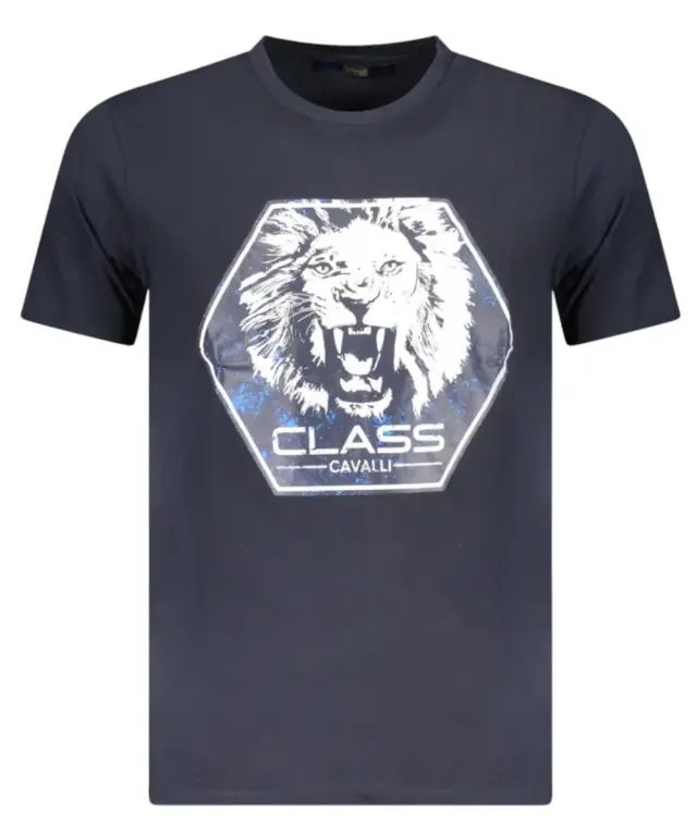 Cavalli Class - Ανδρική Μπλούζα T-Shirt Κοντομάνικη Short Sleeve TXT60PJD060-04502 Μπλε 2