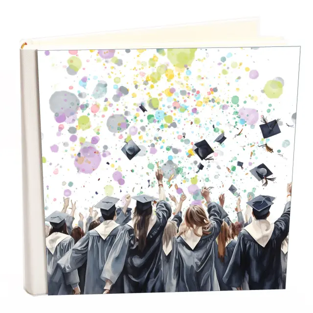 Άλμπουμ my album GRADUATION boho style με ριζόχαρτο 35x35cm και κουτί άλμπουμ